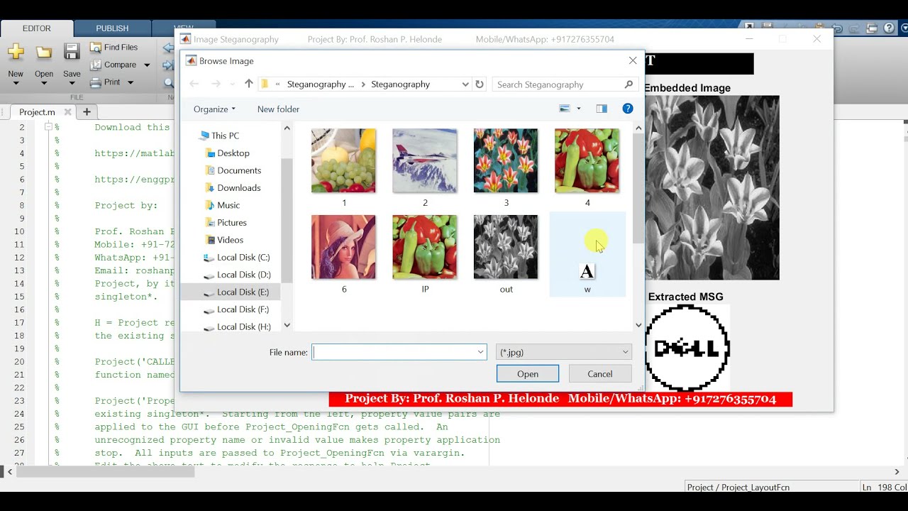 Secure Image Steganography Using DCT in MATLAB 🚀 | Final Year Project with Source Code