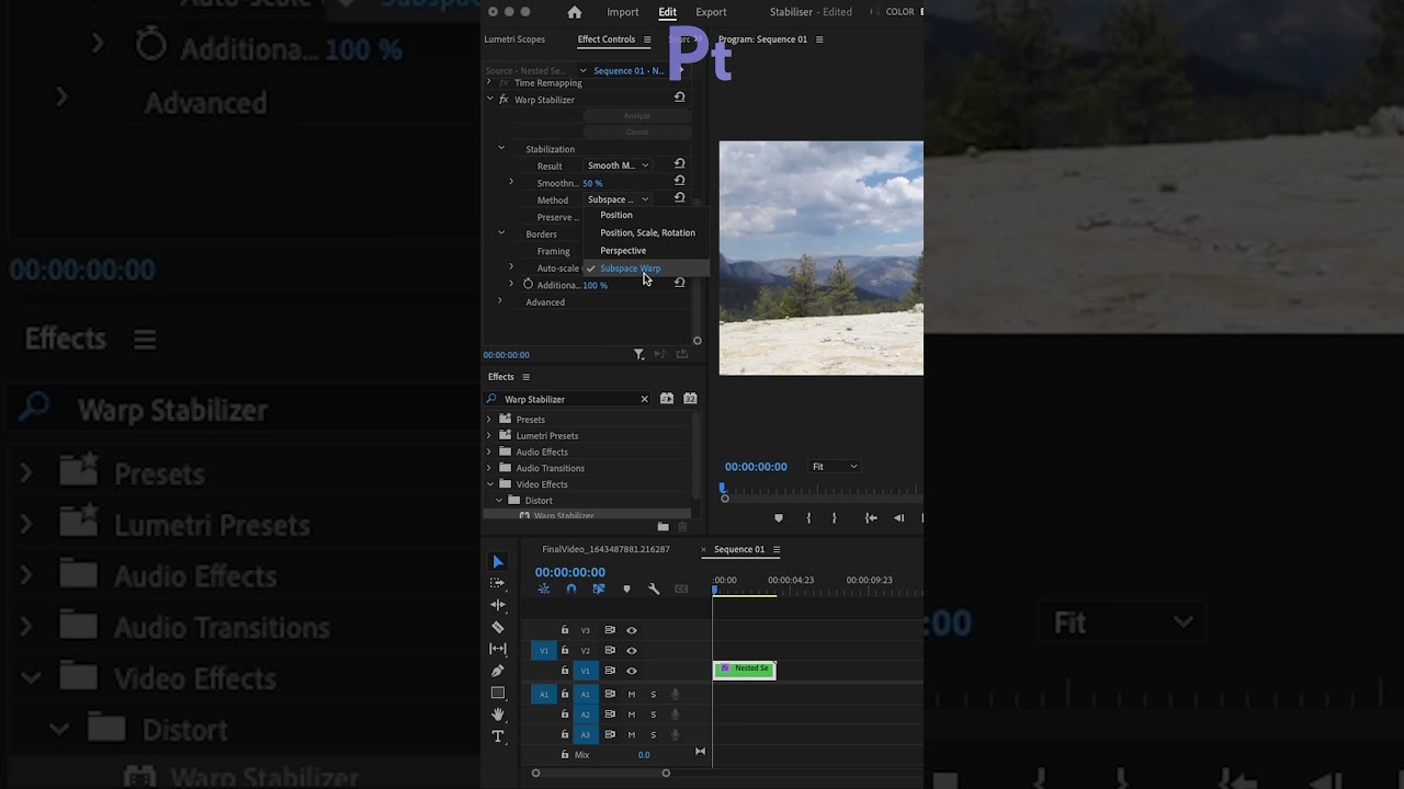 Stabilize Videos Easily in Premiere Pro π₯