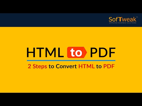 SoftTweak HTML to PDF - HTML files to Adobe PDF Converter with Attachments & other Formatting