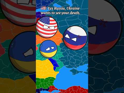 USA and Ukraine vs Russia in nutshell #countryballs #viralshorts #shorts