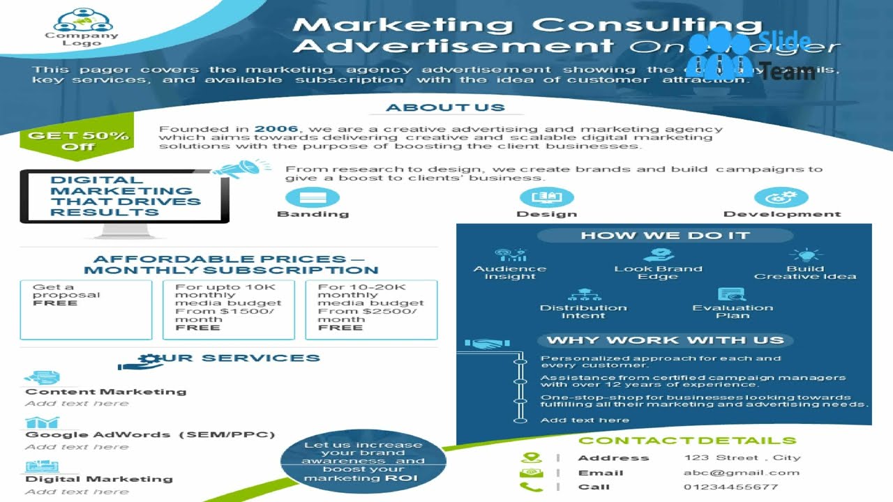 Boost Your Business with Professional Marketing Consulting – Download the One-Pager Report 📈