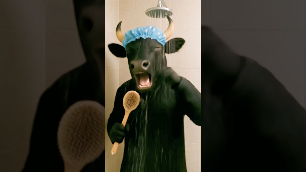 Boi da Cara Preta Surpreende com Dança e Canto no Chuveiro! 🐂🎤🚿