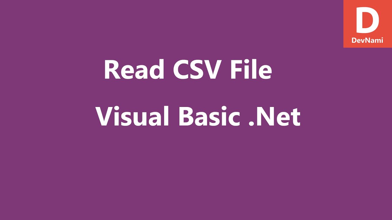 Read CSV Files in Visual Basic .NET 📄