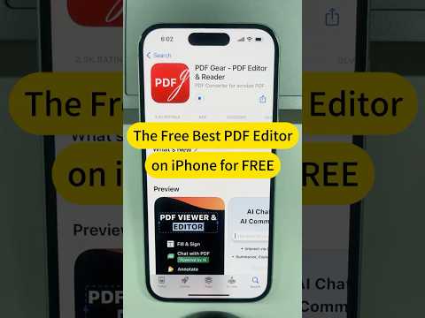 Best Free PDF Editor for iPhone - PDFgear