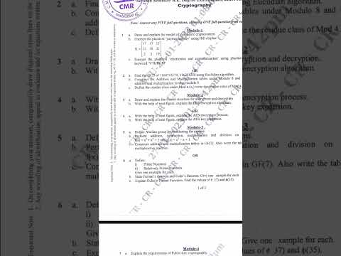 cryptography vtu question paper 2023