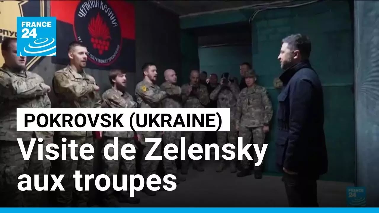 Ukraine : Zelensky en visite auprès des troupes à Pokrovsk