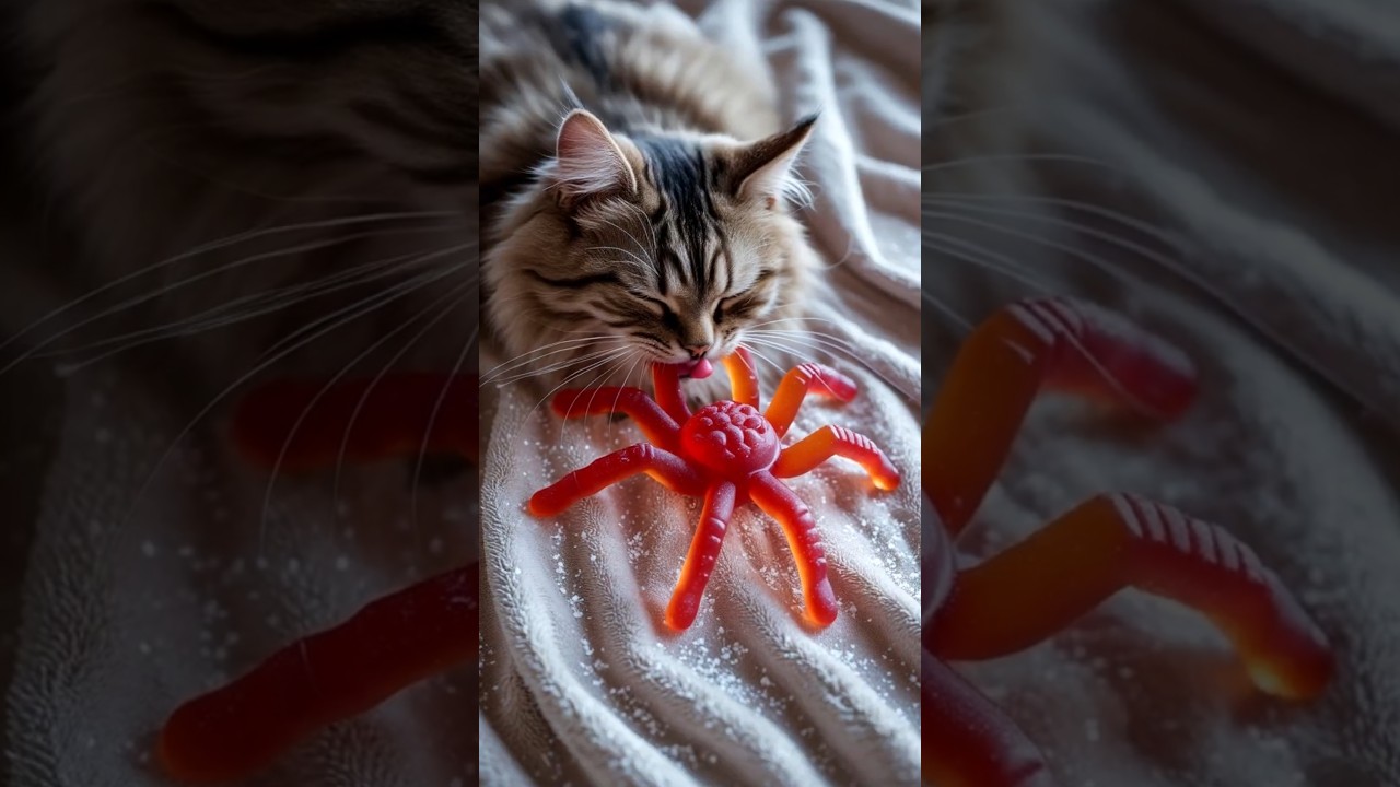 Cute Kitten Escapes Scary Monsters! 🐱