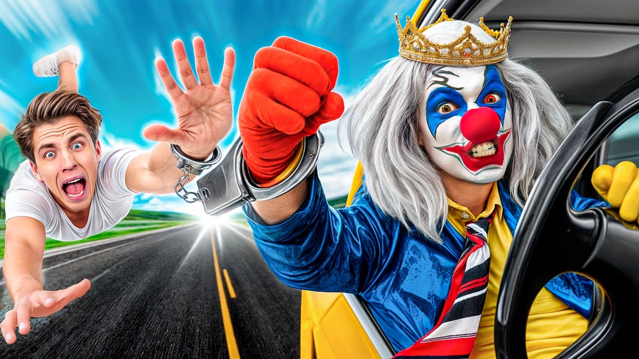24 часа в наручниках с клоуном А4! 🤡