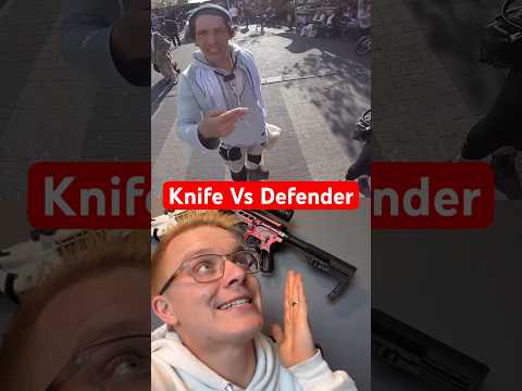 Man Confronts Defender with Knife in Self-Defense Situation