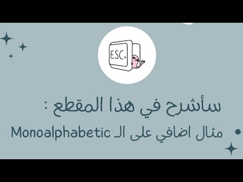 مثال على تشفير الـMonoalphabetic