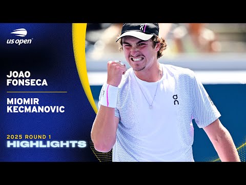 Joao Fonseca vs. Miomir Kecmanovic Highlights | 2025 US Open Round 1