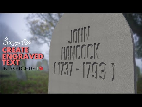Creating Engraved or Embedded Text in Sketchup