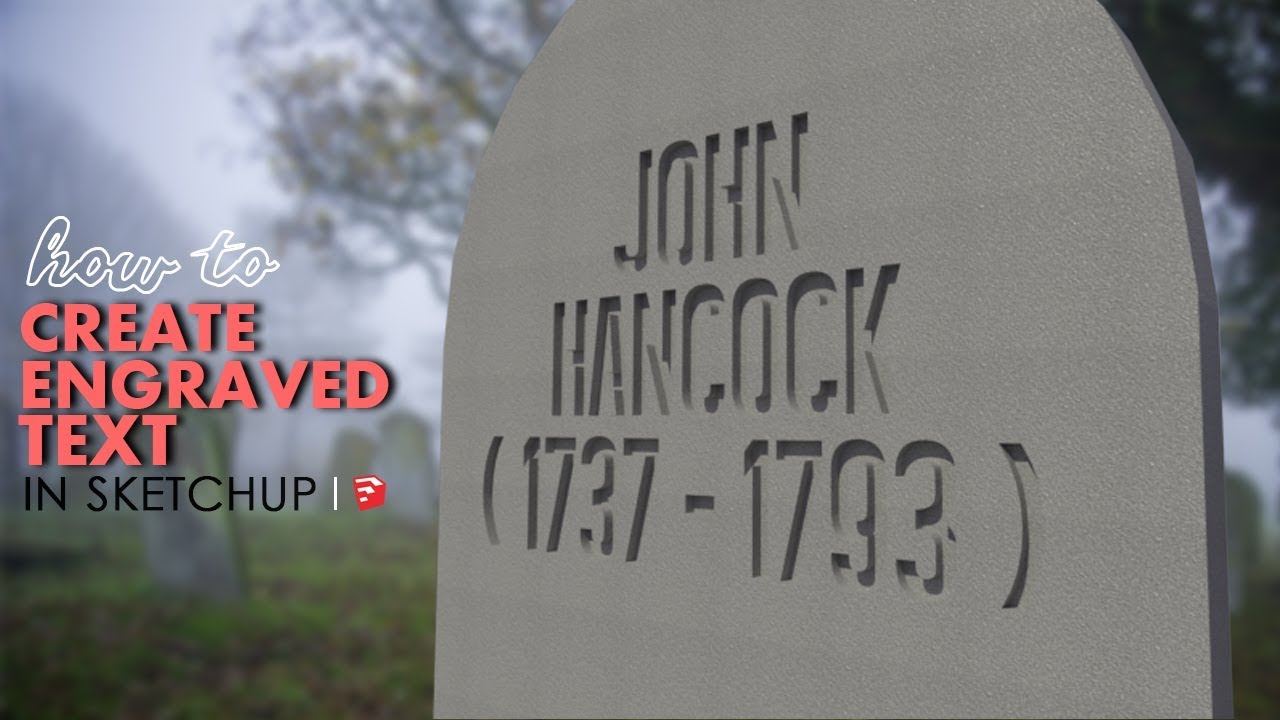 Guide to Creating Engraved or Embedded Text in SketchUp
