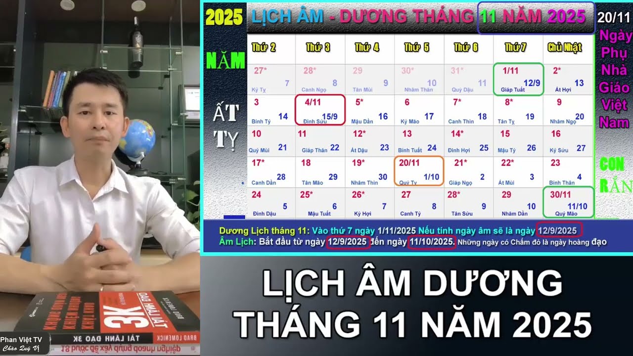 Lịch Âm Dương Tháng 11 Năm 2025: Ngày Lập Đông & Các Ngày Lễ Quan Trọng 🌸