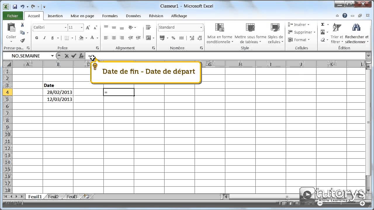 Calculs de dates dans Excel 2010 📅