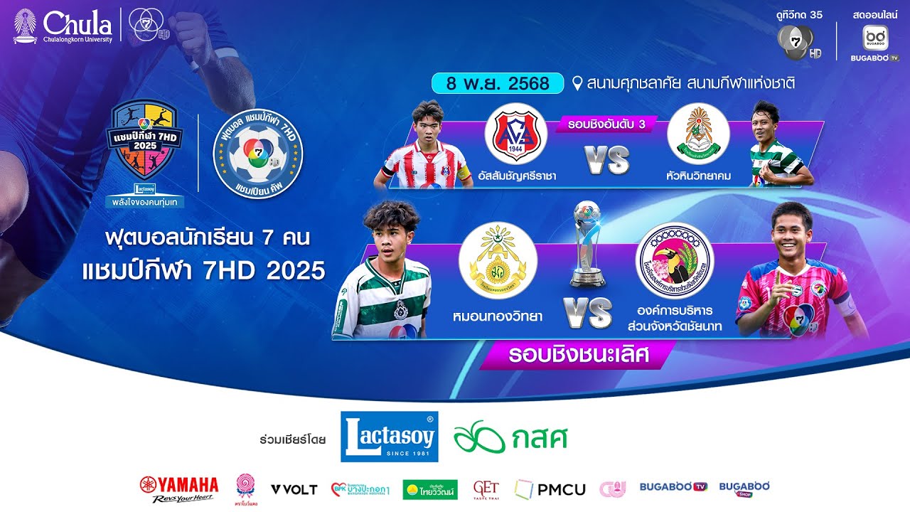[LIVE] ฟุตบอลชิงแชมป์กีฬา7HD 2025 | รอบชิงและอันดับ 3 🏆