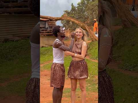 I drew her face in african paint🤩, Rate how she looks @isabellaafro #africa #couple #shorts