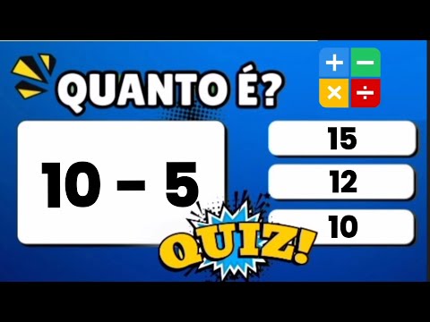 🚨 Quiz de Matemática com Subtração #1 [DUVIDO VOCÊ ACERTAR TODAS]