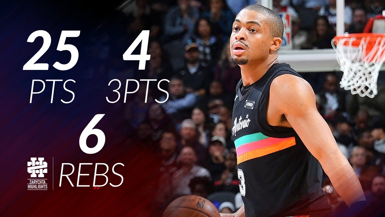 Keldon Johnson 25 pts 4 threes 6 rebs vs Thunder 25/26 season