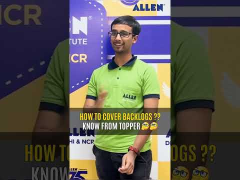 How to Cover Backlogs? | Know from JEE Main 2023 Topper 🔥 #shorts #jeemain2023