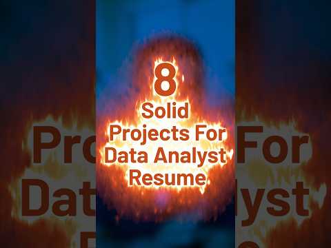 8 Projects for Your Data Analyst Resume! 📽️🤩#codebasics #shorts #dataanalysis #data #dataanalytics