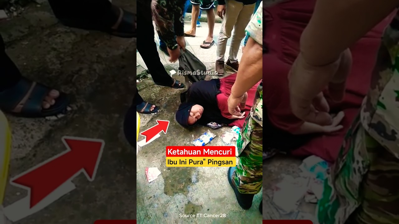 Ketahuan Mencuri, Ibu Ini Pura-Pura Pingsan di Alfamart 😱