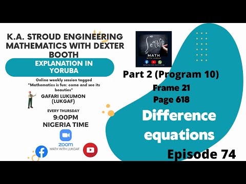 KA Stroud Engr Math 74 - Difference equations