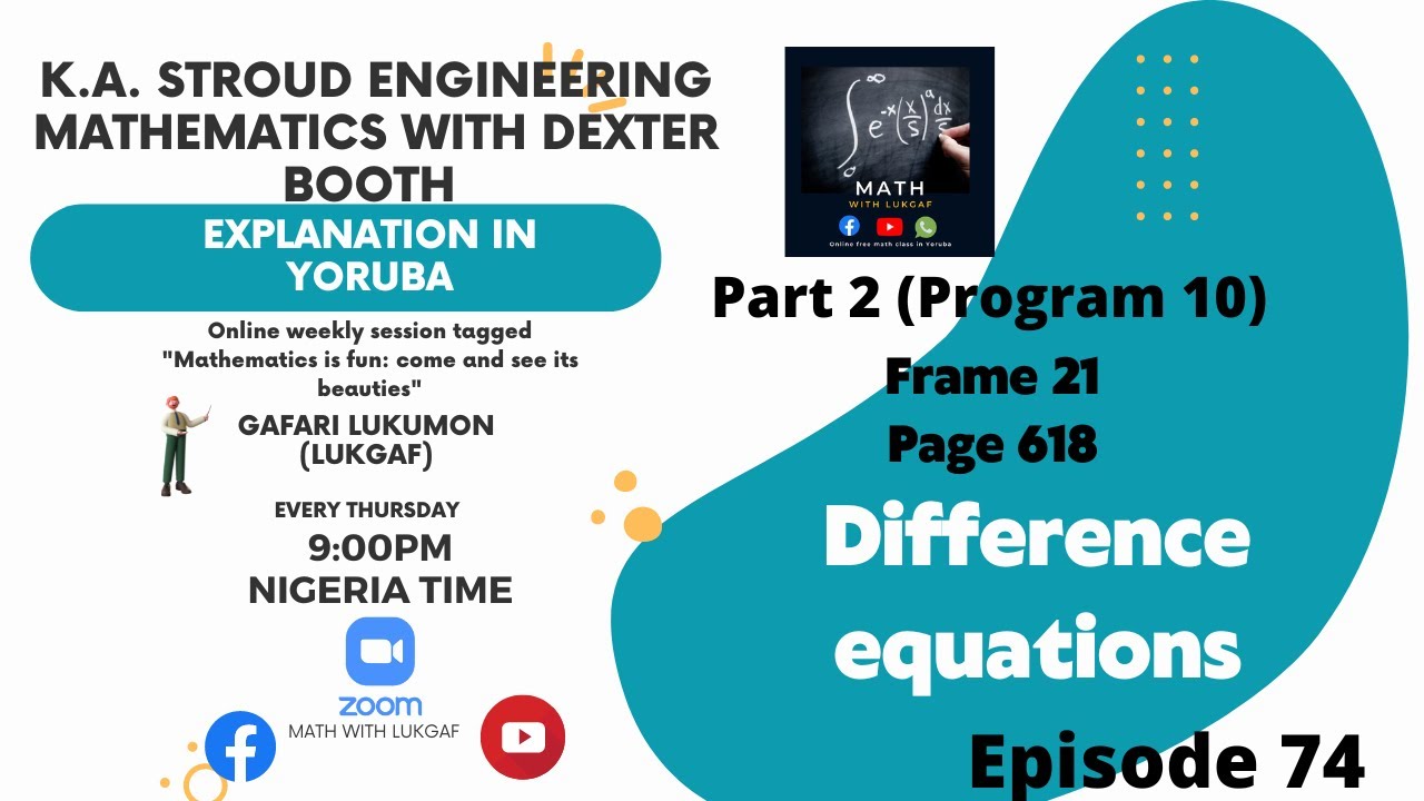 Master Difference Equations with KA Stroud's Engr Math 74 📘
