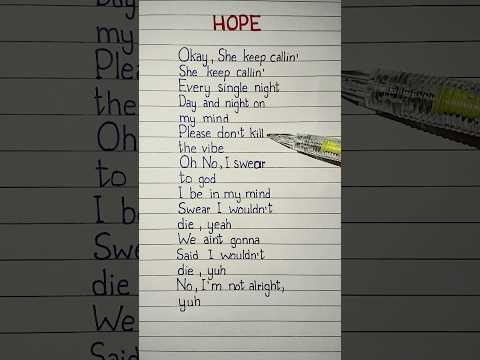 hope lyrics xxtenations lyrics #hope #xxtenations #songlyrics
