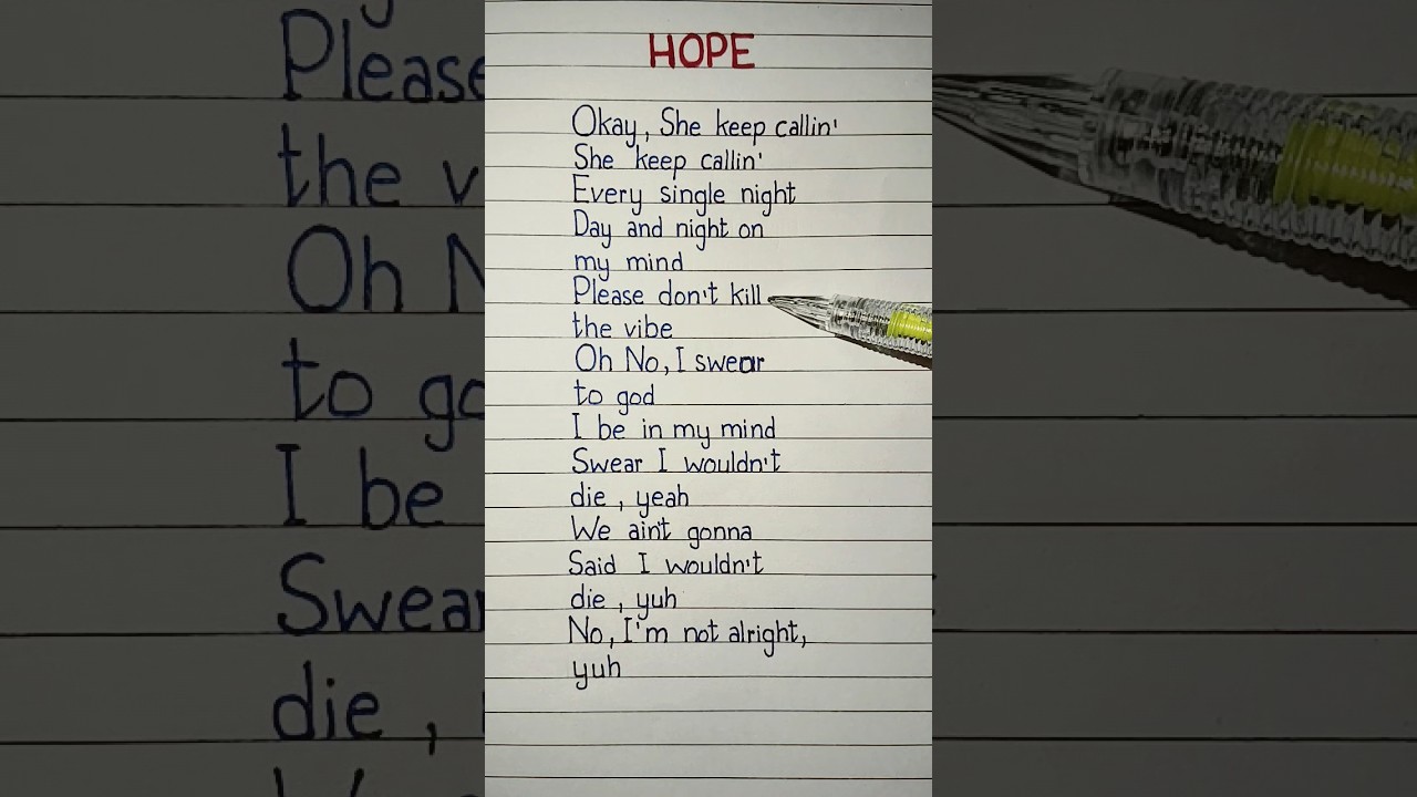 Hope by XXXTentacion ๐ถ - Inspiring Lyrics & Meaning