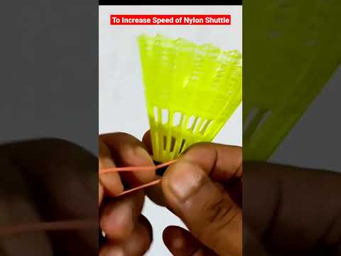 Badminton Tip to increase speed of a Nylon Shuttlecock using rubberband
