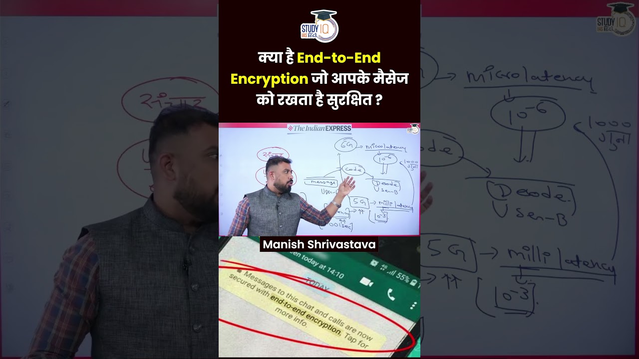 End-to-End Encryption Explained | WhatsApp & UPSC 2024 | StudyIQ IAS Hindi 📱