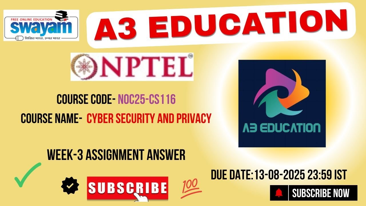 Master Cyber Security & Privacy: NPTEL Week 3 Overview from IIT Madras (Jul–Dec 2025)