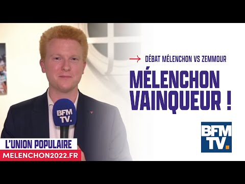 Débat Mélenchon / Zemmour : Mélenchon vainqueur ! | Adrien Quatennens