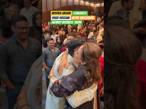Bushra Ansari Behroz Sabzwari & Asma Abbas congrats Yasir Hussain after Monkey Business Show