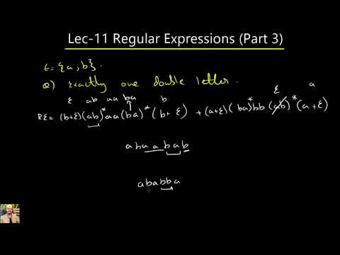 Lec-11: Regular Expressions in Automata (part3), How to Make RE, Examples| Question Solved