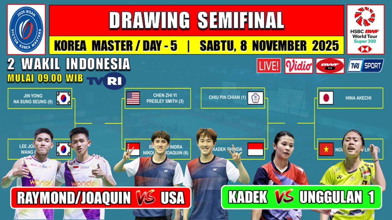 Korea Master 2025 Semifinal Highlights: KADek & Raymond/Joaquin in Action π―