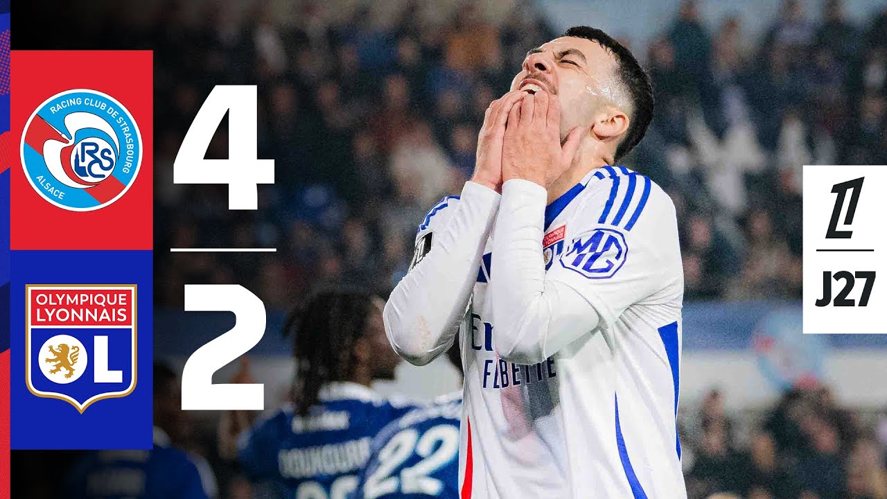 Strasbourg vs Lyon : Les Gones s'inclinent 4-2 dans un match intense à la Meinau ⚽