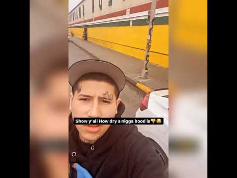 Florencia 13 gang member pulls up to 38ST neighborhood and kicks over a memorial.