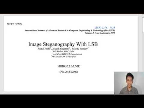 Reveiw Jurnal Image Steganography white LSB