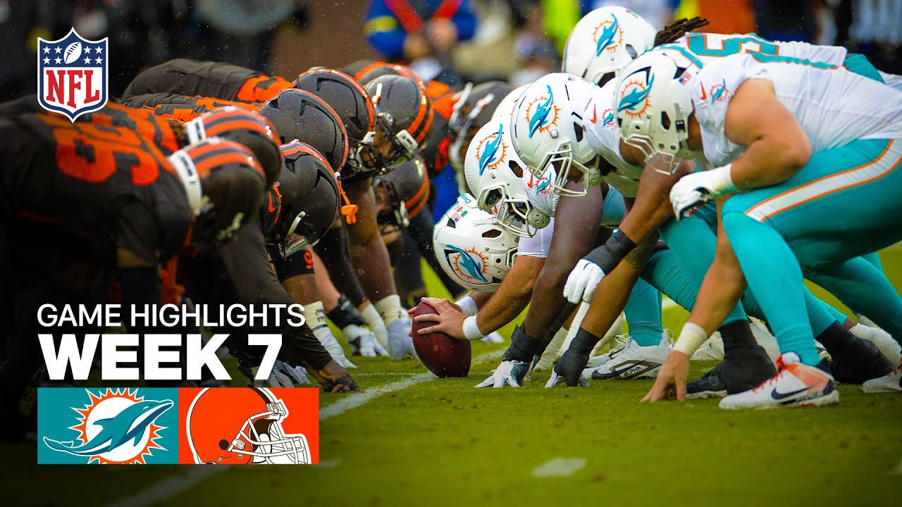 Miami Dolphins vs. Cleveland Browns Week 7 Highlights | 2025 NFL Season π