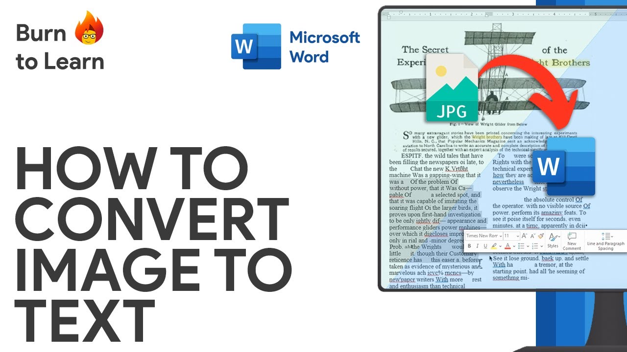 How to Convert Image to Word Document | Microsoft Word Tutorial