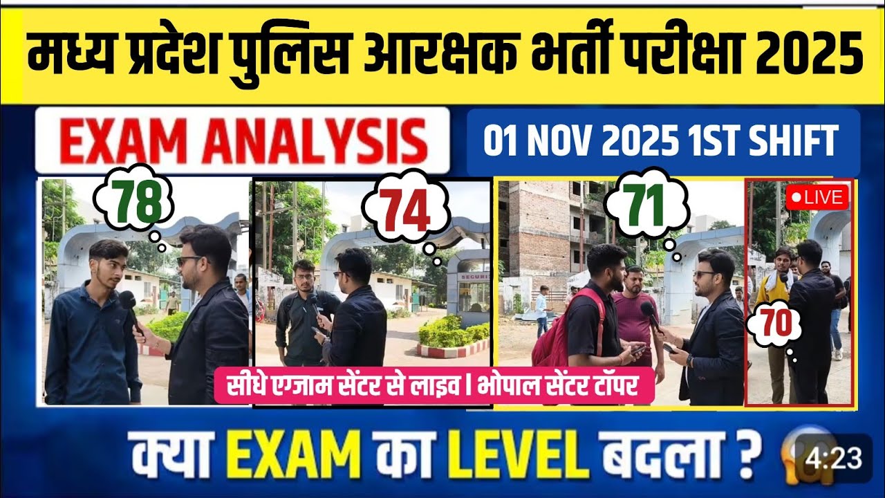 MP Police Exam Review & Analysis – November 1, 2025 📝