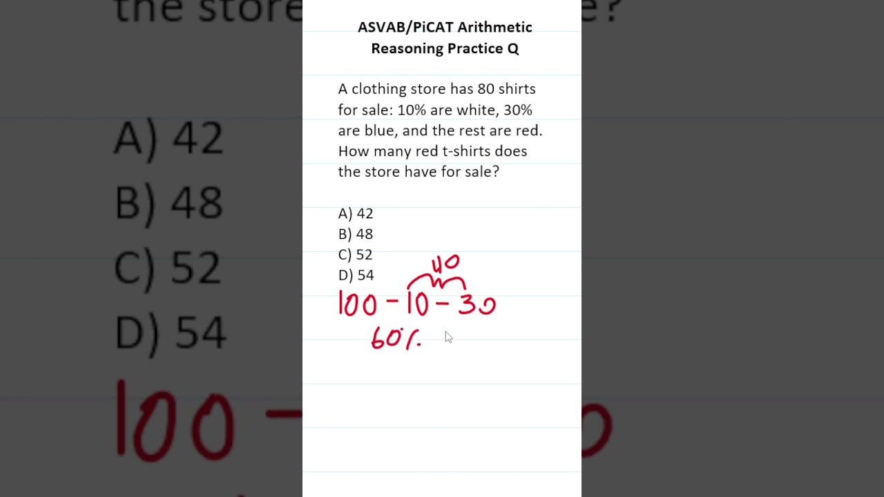 Master Arithmetic Reasoning: Quick Percentage Calculations for the ASVAB & PiCAT 📝