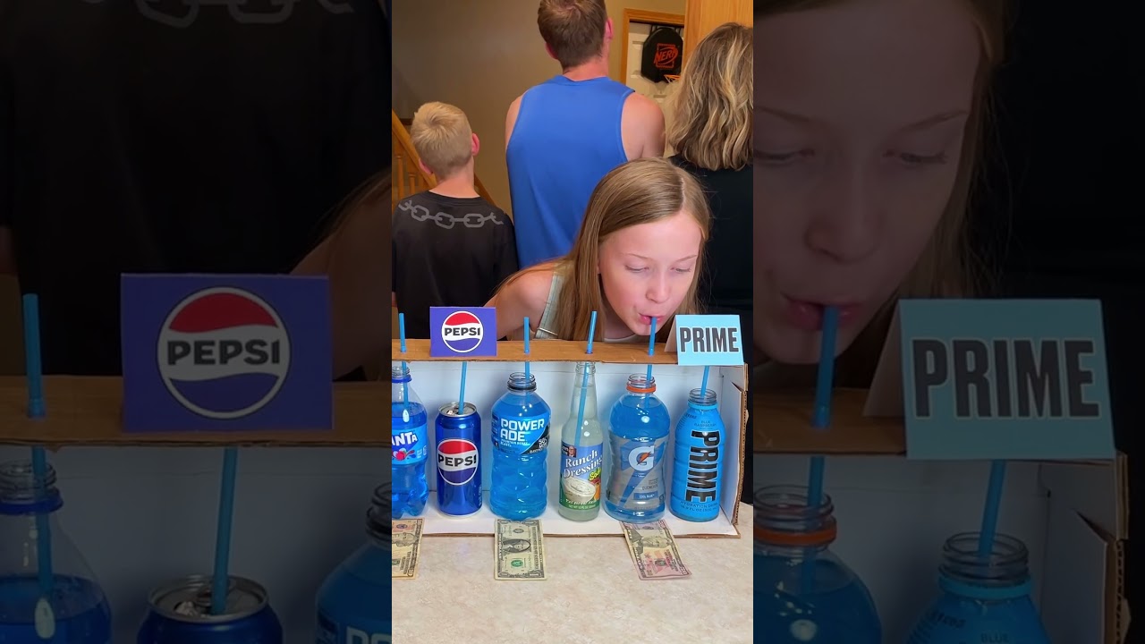 Can You Tell Different Blue Drinks Apart? 🥤 Fun Family Challenge!