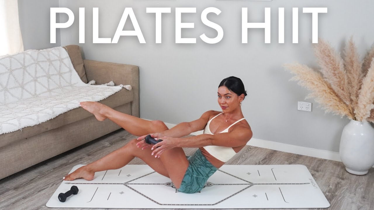 15-Minute Full Body Pilates HIIT Workout with Weights (Warm Up & Cool Down Included)