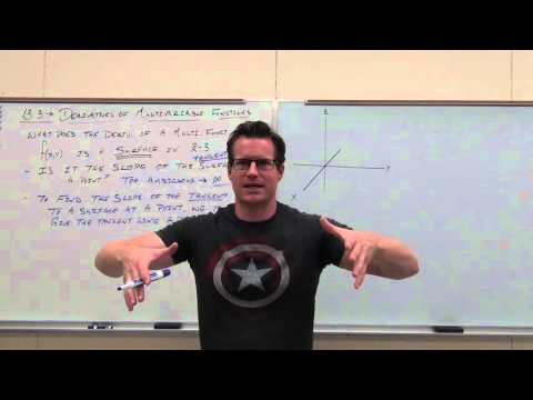 Calculus 3 Lecture 13.3:  Partial Derivatives (Derivatives of Multivariable Functions)