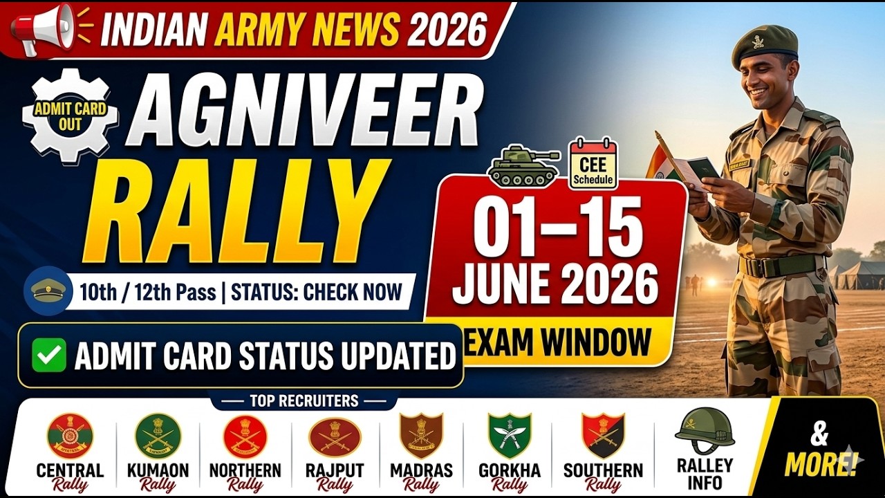 Indian Army Agniveer Rally 2026 Admit Card & Schedule