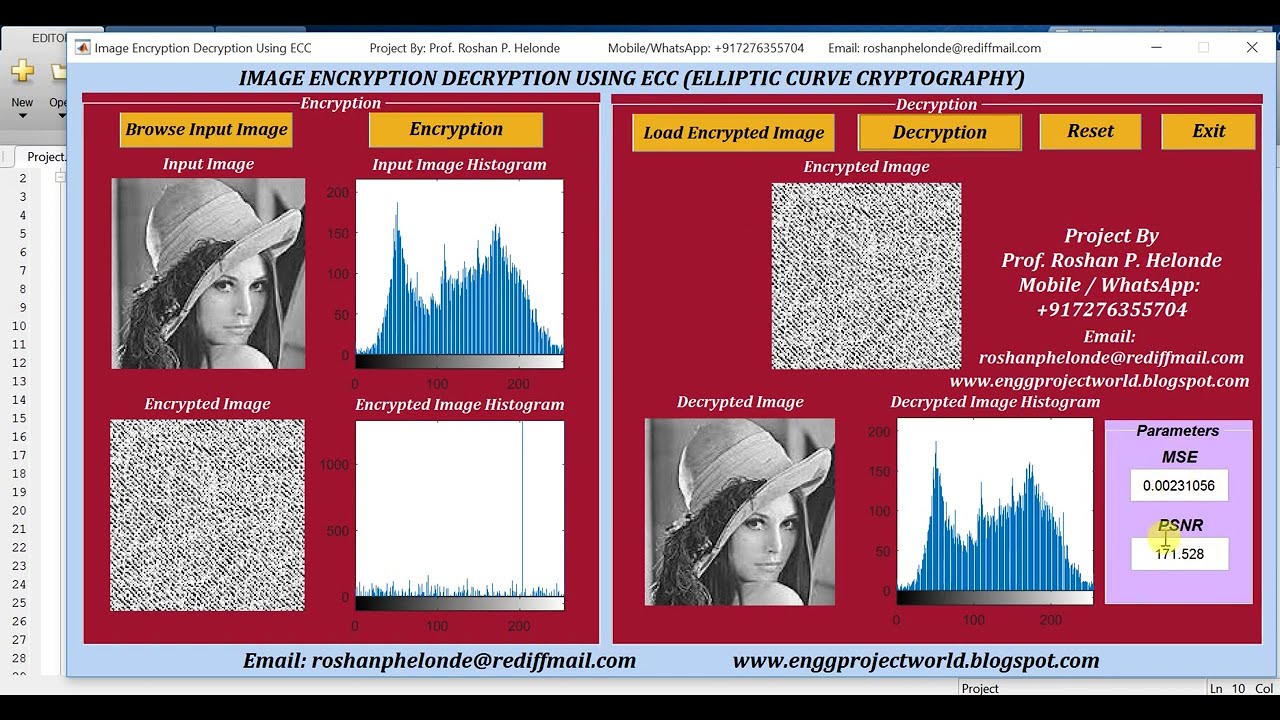 Secure Image Encryption & Decryption with MATLAB Using ECC π
