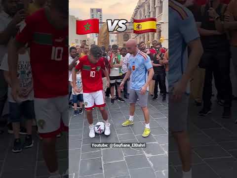 Soufiane ElBahri: Morocco 🇲🇦 vs Spain 🇪🇸 Freestyle ⚽